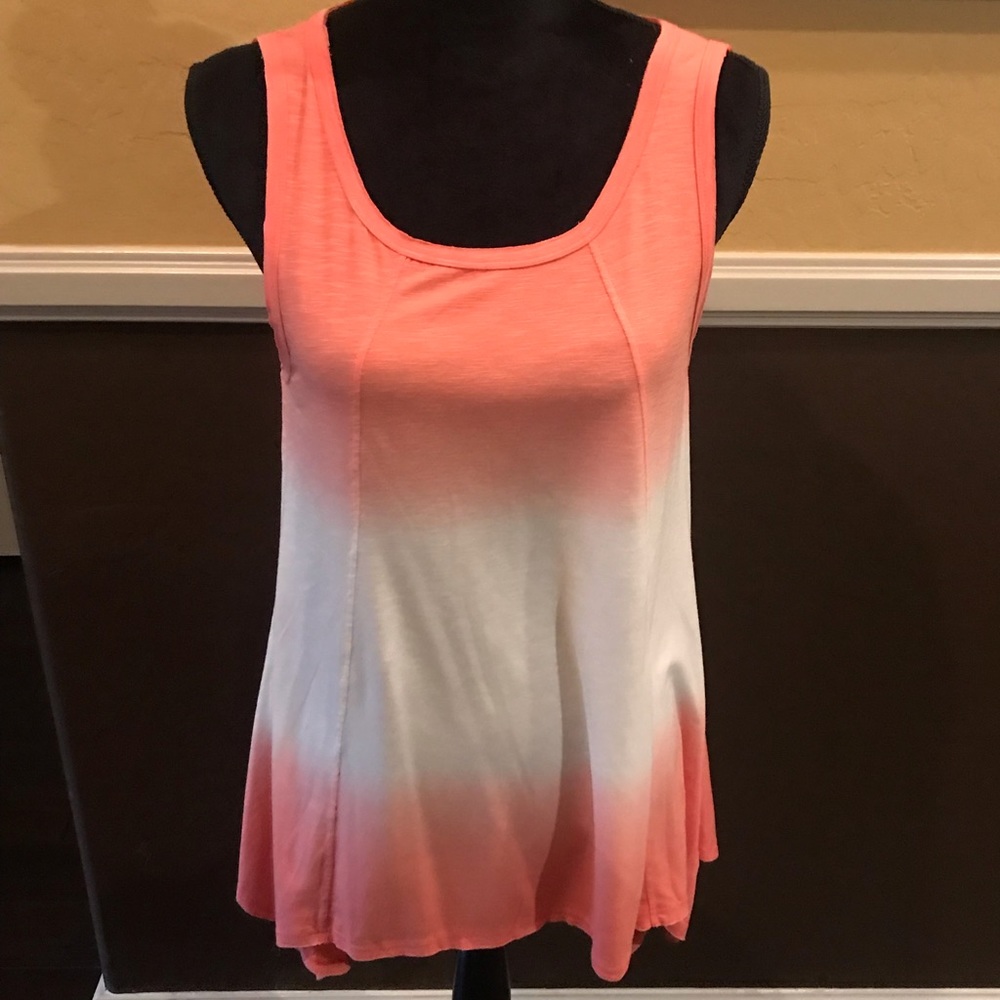 Pink and White tank top